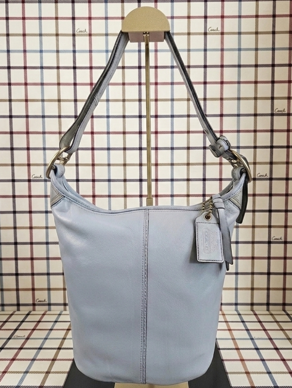 Coach 2007 Bleecker Leather Bucket Bag | Sky Blue #11422